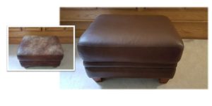 Charlotte Leather Repair footstool