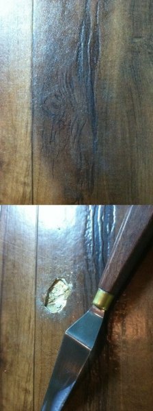 Wood Grain Hole Before and After