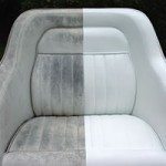 Boat Seat Upholstery Repair, boat interior restoration - leather boat seat restoration
