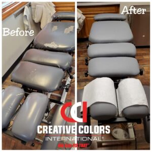 Hospital & Healthcare Vinyl & Leather Repair Services - Before & After Hospital Seating