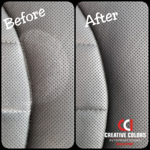 how to clean leather car seats - Before and after